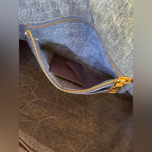 PRADA CANAPA Tote Bag, Large Tote, Handbag, Denim Canvas 100% AUTHENTIC! - Picture 14 of 16